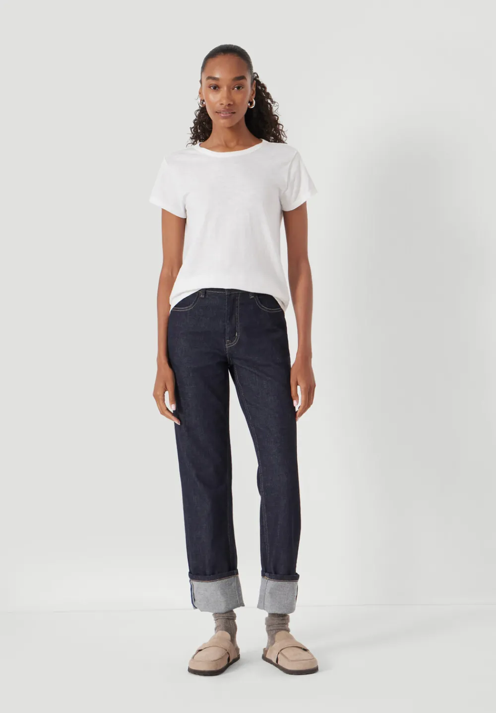 hush Jeans|Agnes 2.0 Turn Up Jeans Rinse wash