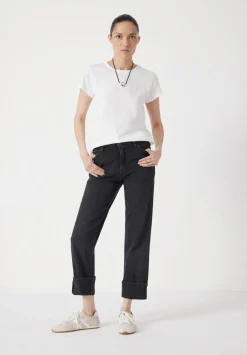 hush Jeans|Agnes Straight Leg Jeans Washed Black