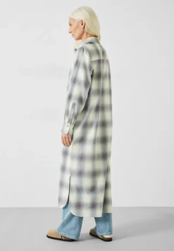hush Dresses|Aida Check Midi Dress Soft woven check