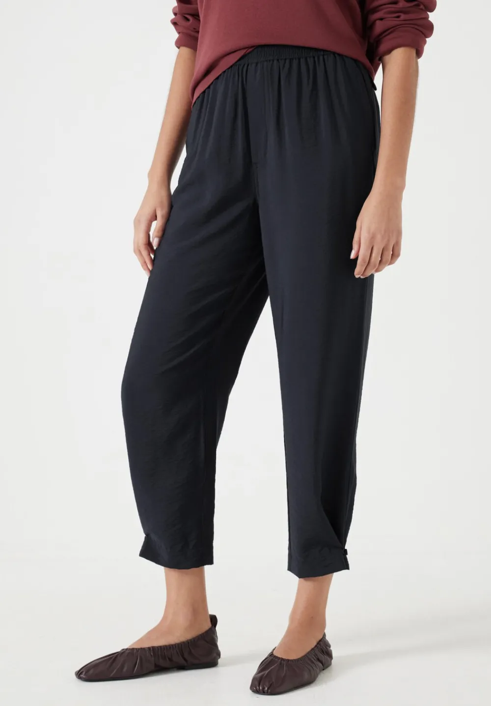 hush Trousers|Air Flow Ankle Grazer Trousers Black