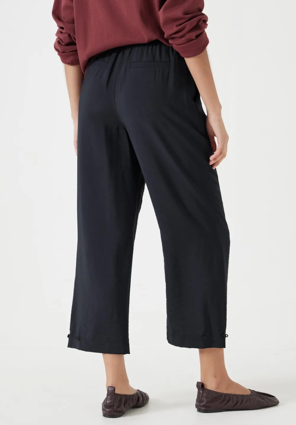 hush Trousers|Air Flow Ankle Grazer Trousers Black