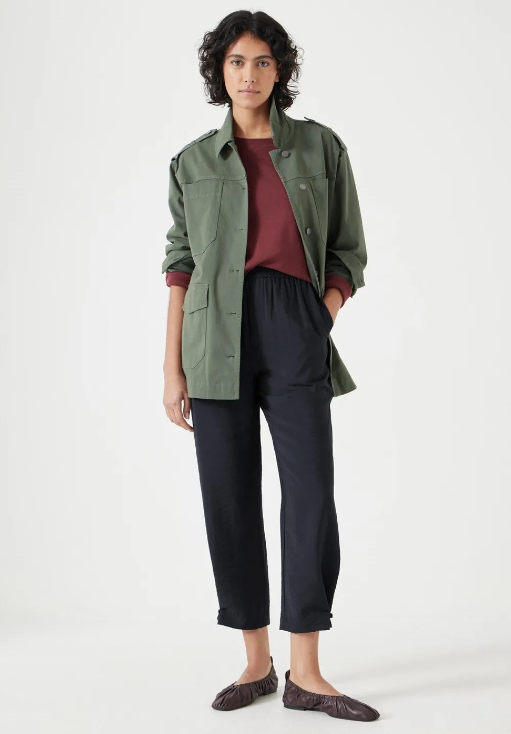 hush Trousers|Air Flow Ankle Grazer Trousers Black