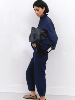 hush Trousers|Air Flow Ankle Grazer Trousers Navy