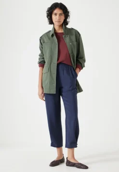 hush Trousers|Air Flow Ankle Grazer Trousers Navy