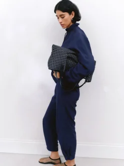 hush Trousers|Air Flow Ankle Grazer Trousers Navy