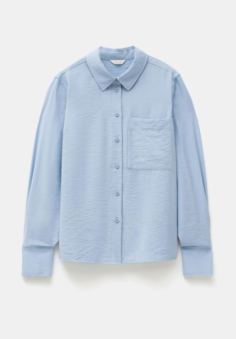 hush Shirts & Blouses|Tops & T-Shirts|Air Flow Long Sleeve Relaxed Shirt Pale Blue