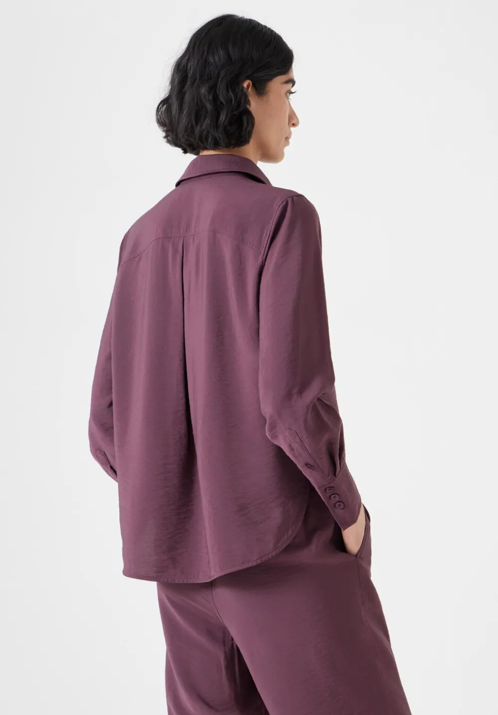 hush Shirts & Blouses|Tops & T-Shirts|Air Flow Long Sleeve Relaxed Shirt Fudge Brown