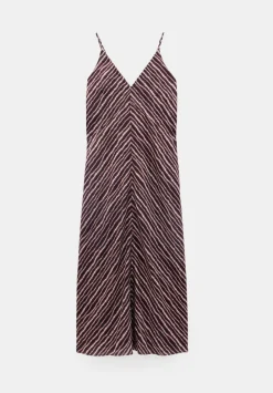 hush Dresses|Air Flow Seam Detail Maxi Slip Dress Blurred Lines Brown
