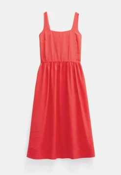 hush Dresses|Air Flow Square Neck Midi Ballerina Dress Red
