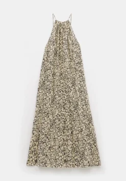 hush Dresses|Aja Gathered Maxi Dress Silhouette Floral Neutral