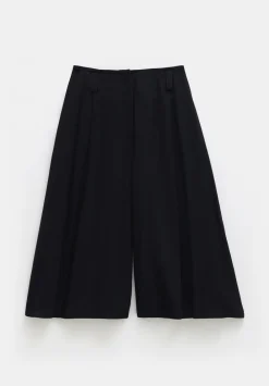 hush Trousers|Akira Pinstripe Culotte Washed Black