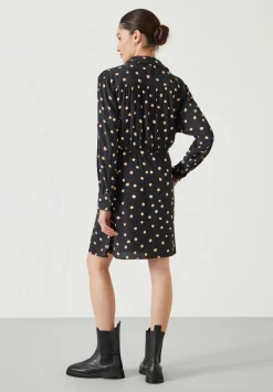 hush Dresses|Alba Mini Relaxed Shirt Dress Painted Polka