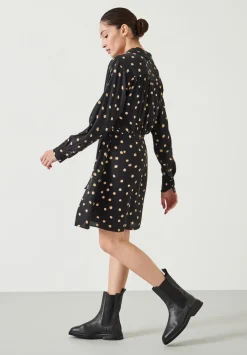 hush Dresses|Alba Mini Relaxed Shirt Dress Painted Polka