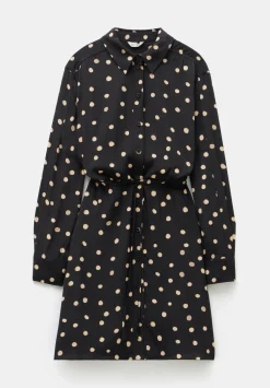 hush Dresses|Alba Mini Relaxed Shirt Dress Painted Polka