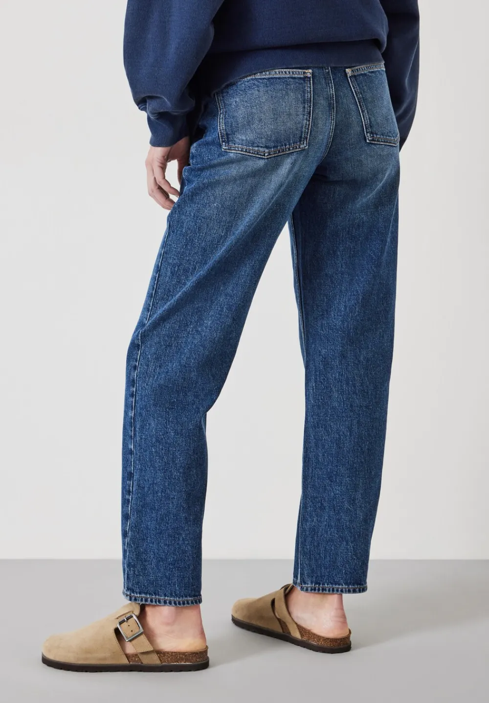 hush Jeans|Alex Straight Leg Jeans Mid Authentic Blue