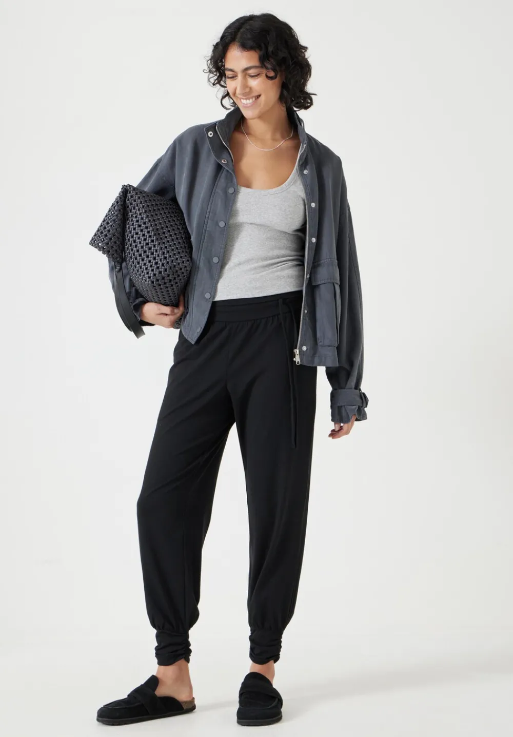 hush Joggers & Leggings|Trousers|Alexa Harem Trousers Black