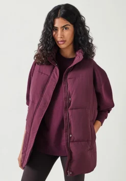 hush Jackets & Coats|Alice Puffer Gilet Burgundy