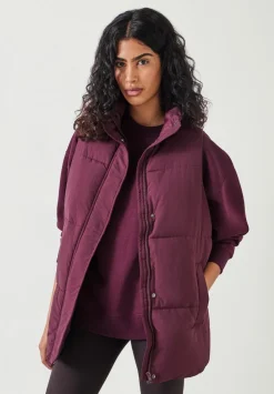 hush Jackets & Coats|Alice Puffer Gilet Burgundy