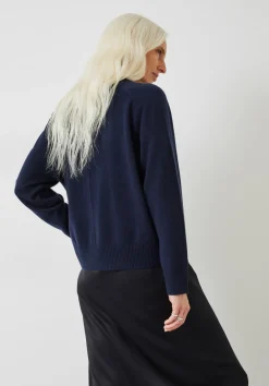 hush Jumpers & Cardigans|Alina Cashmere Crew Jumper Deep Navy