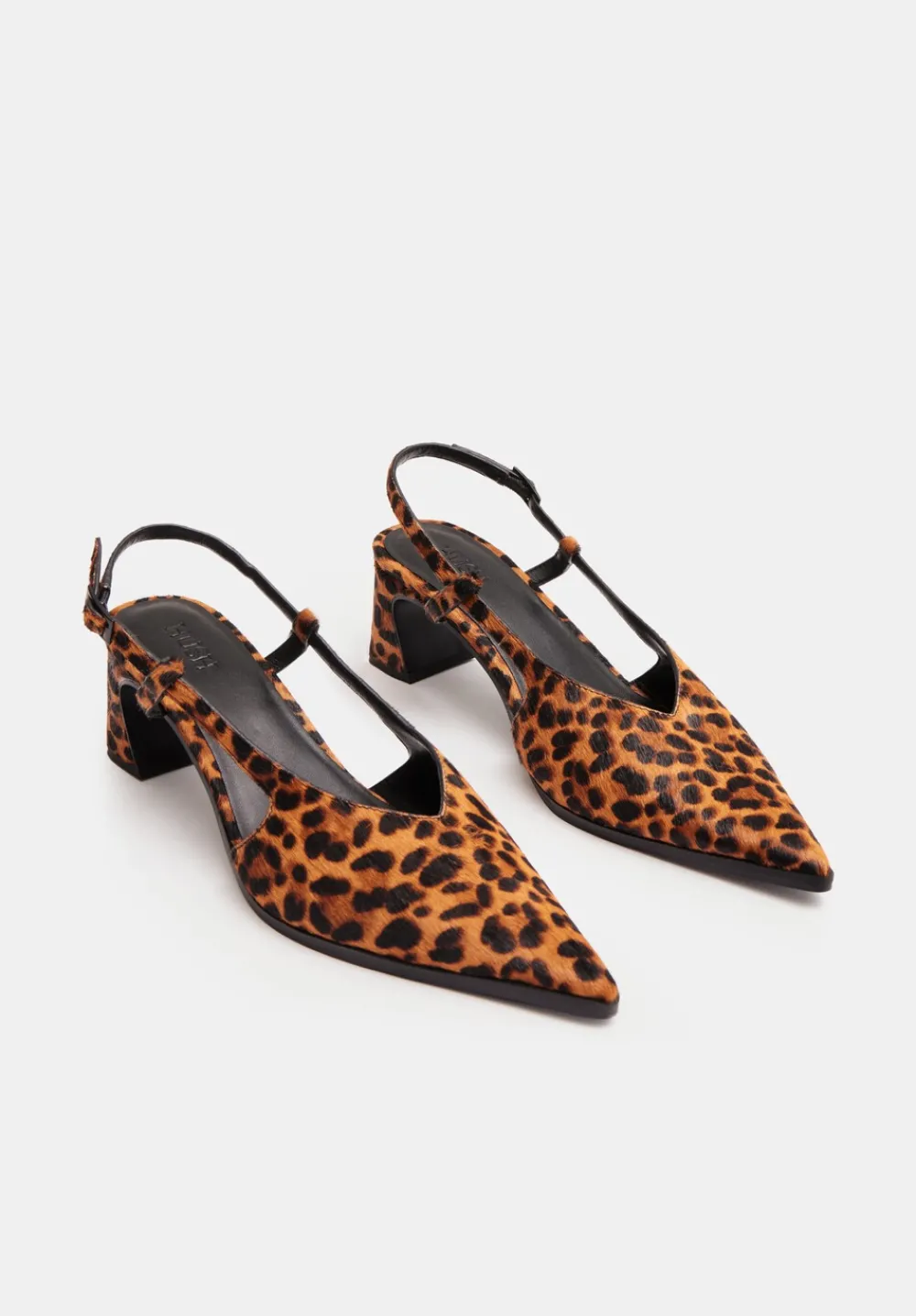 hush Heels|Alissa Slingback Pointed Heels Leopard