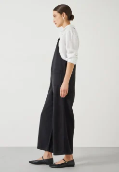 hush Jumpsuits|Allegra Relaxed Cropped Dungaree Washed Black