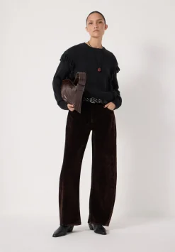hush Jumpers & Cardigans|Alpaca Blend Fringe Knitted Jumper Black