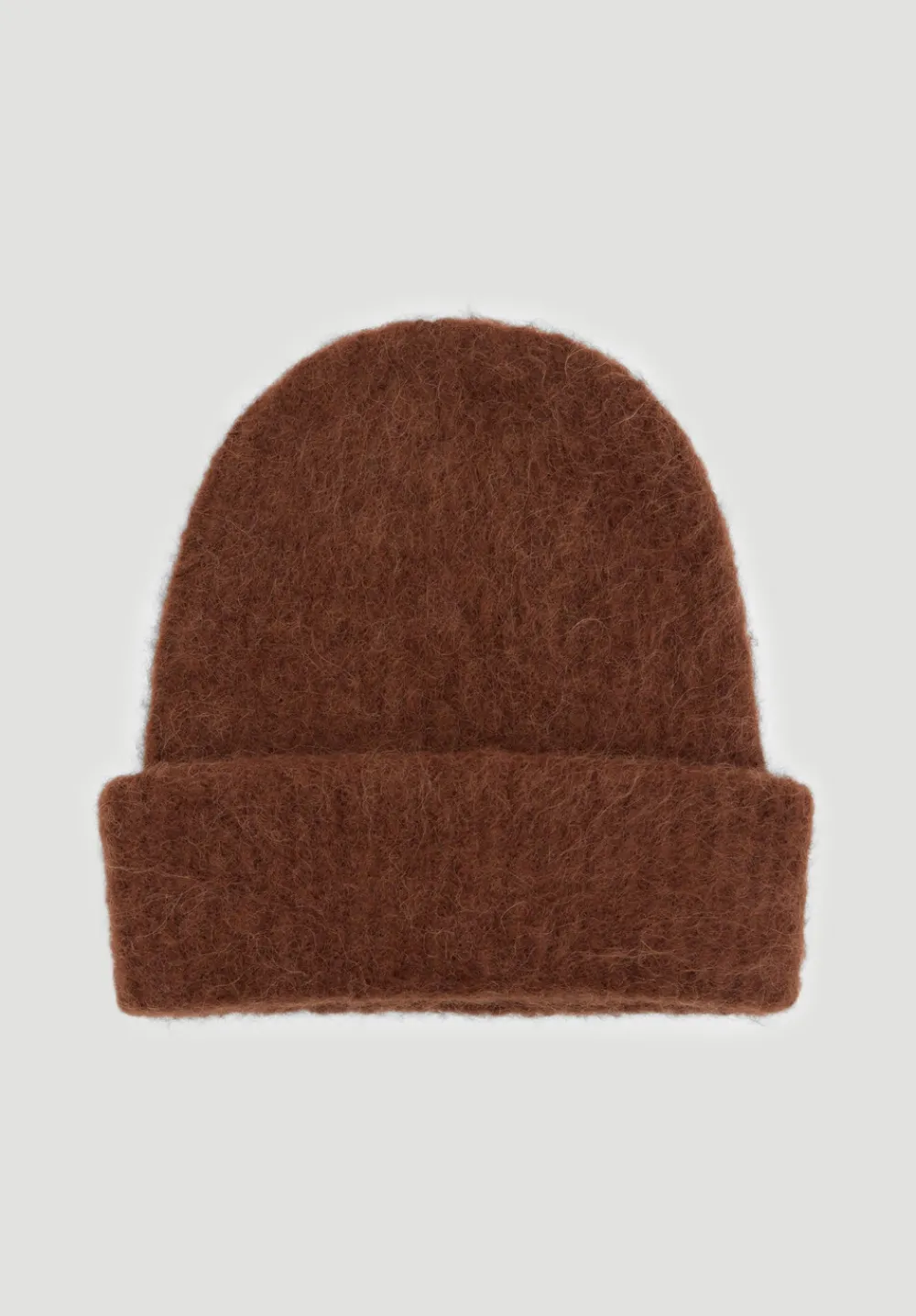 hush Hats|Alpaca-Blend Ribbed Beanie Toffee Brown