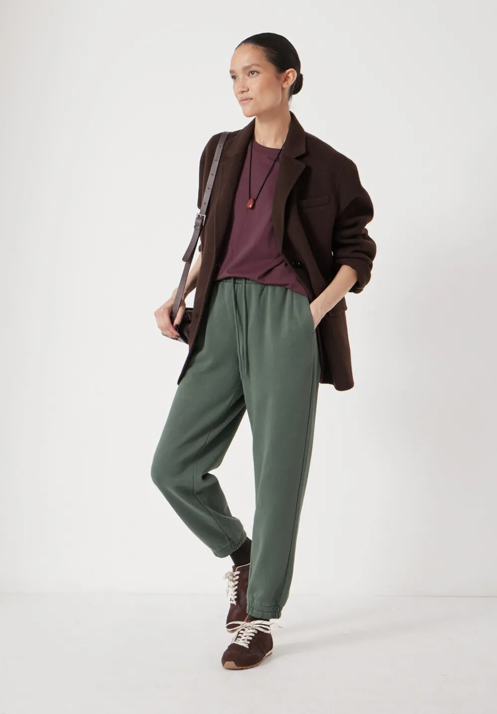 hush Joggers & Leggings|Trousers|Alyna Pocket Detail Joggers Khaki Green