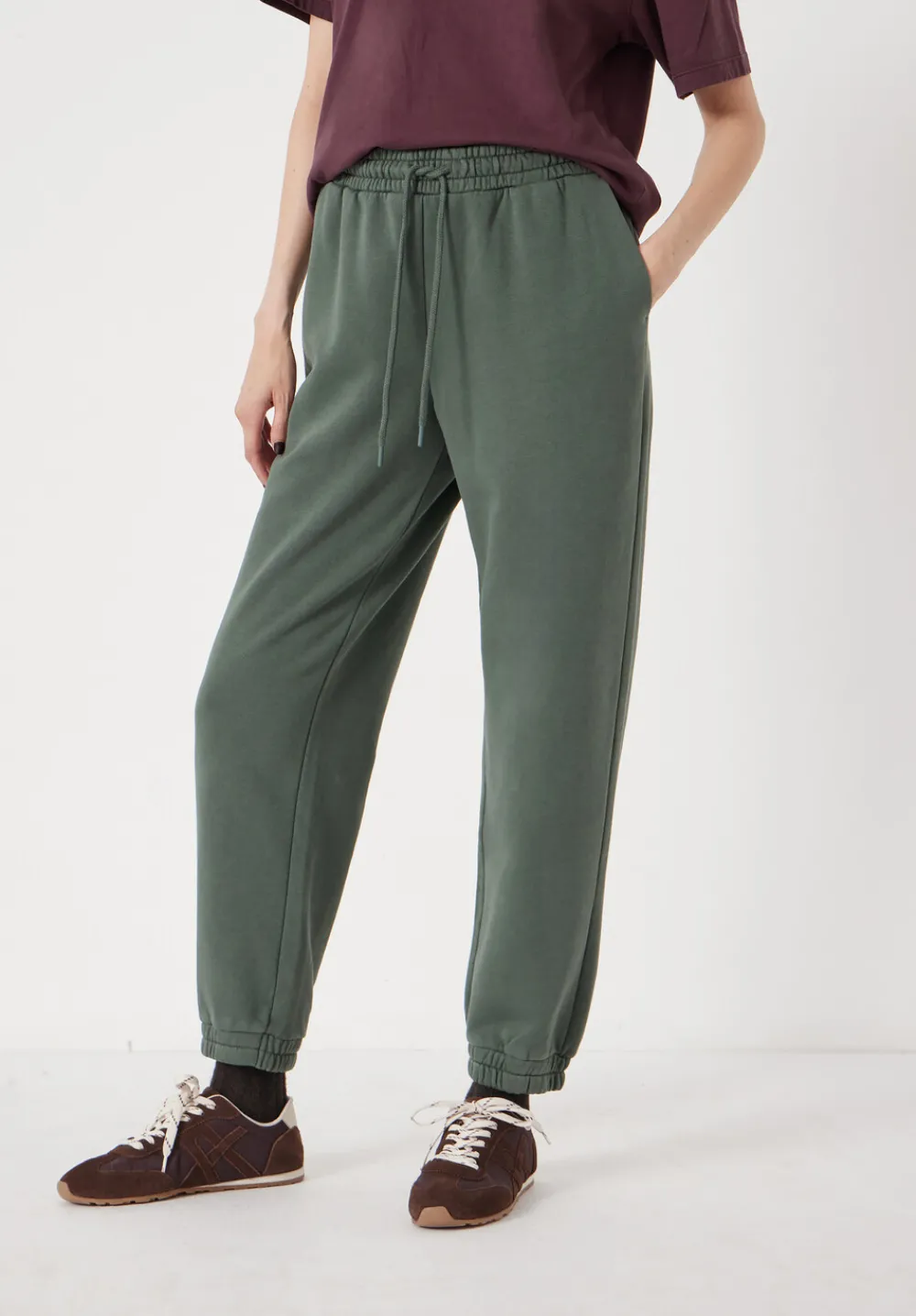 hush Joggers & Leggings|Trousers|Alyna Pocket Detail Joggers Khaki Green