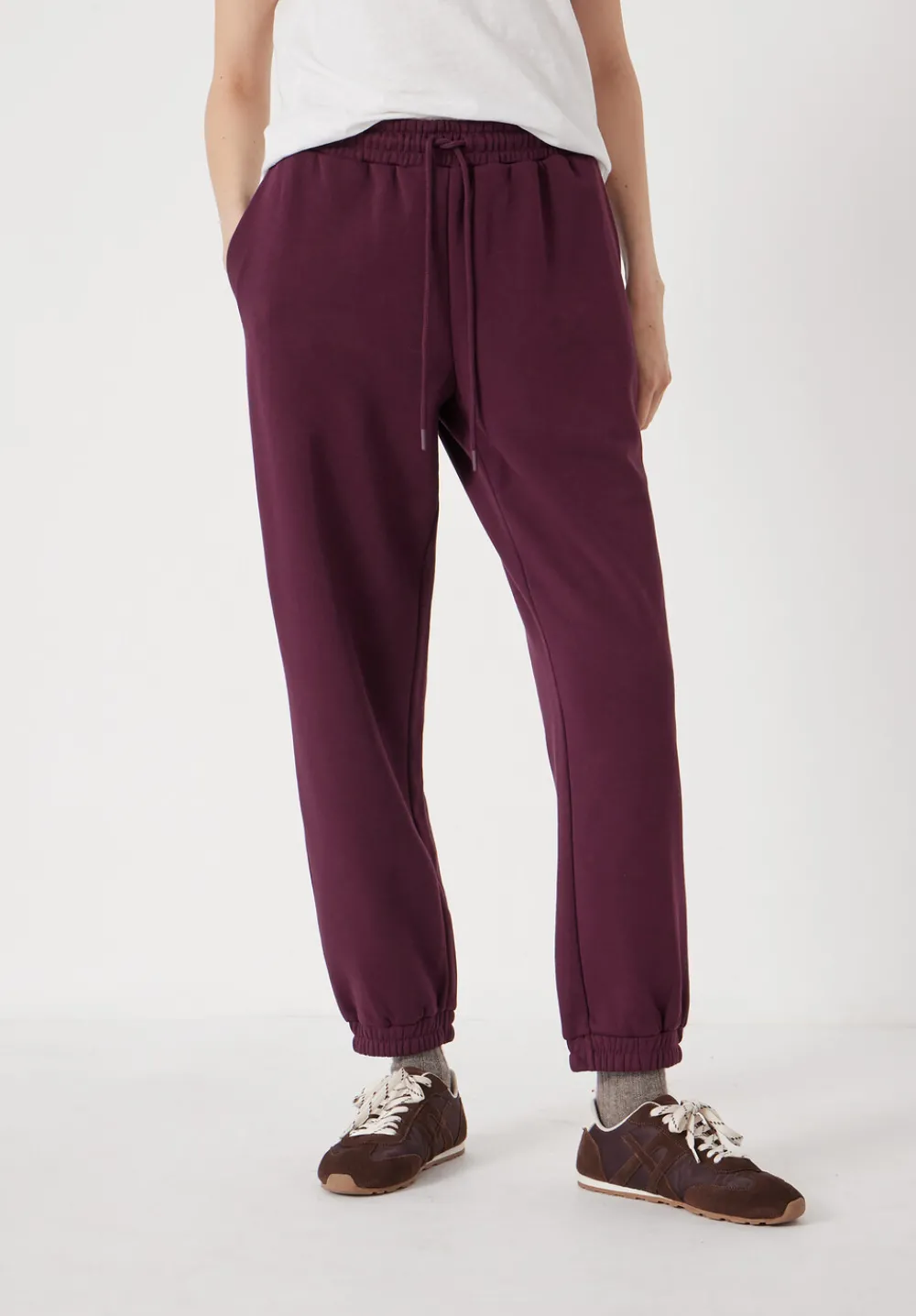 hush Joggers & Leggings|Trousers|Alyna Pocket Detail Joggers Wine Red