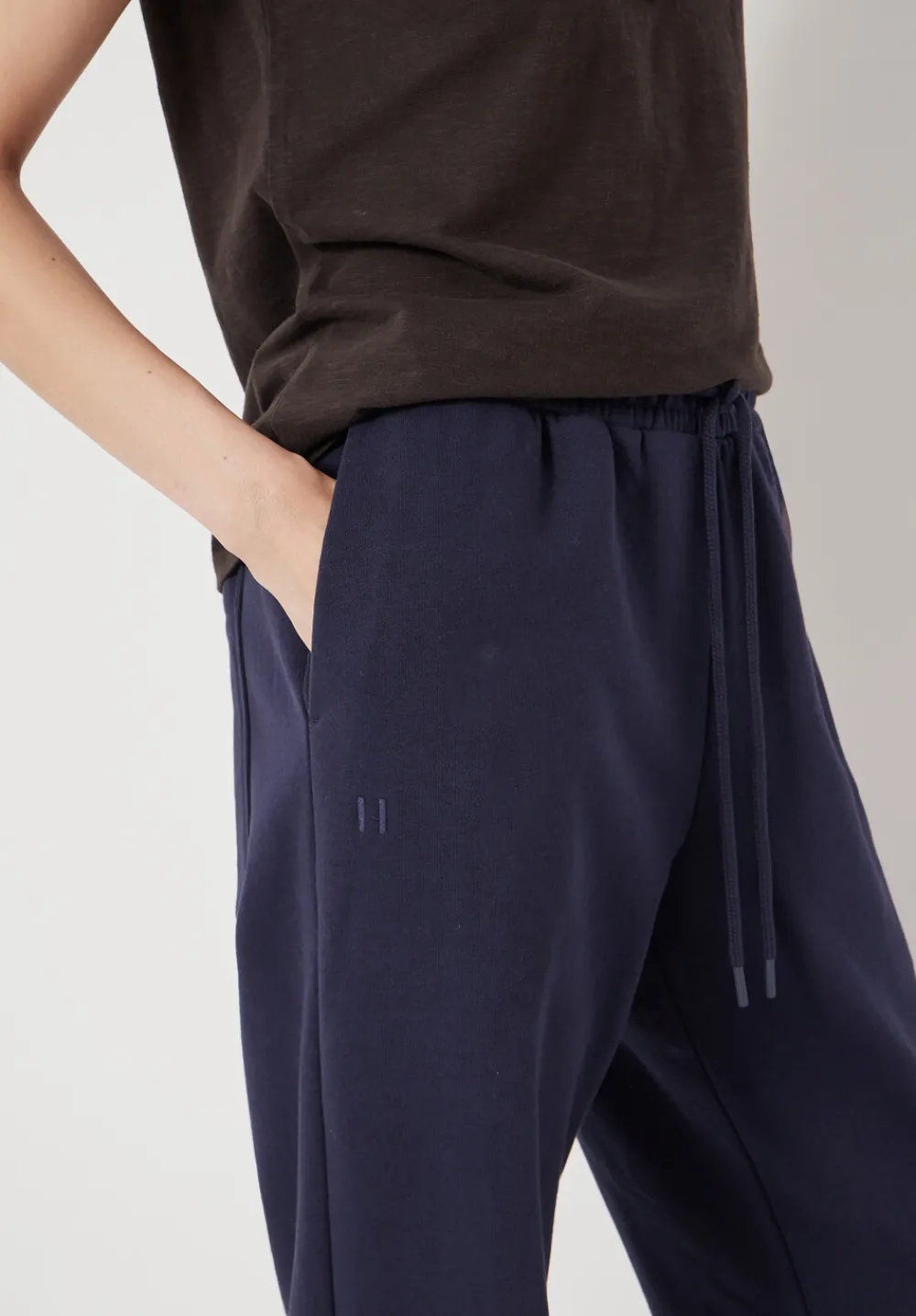 hush Joggers & Leggings|Trousers|Alyna Pocket Detail Joggers Navy