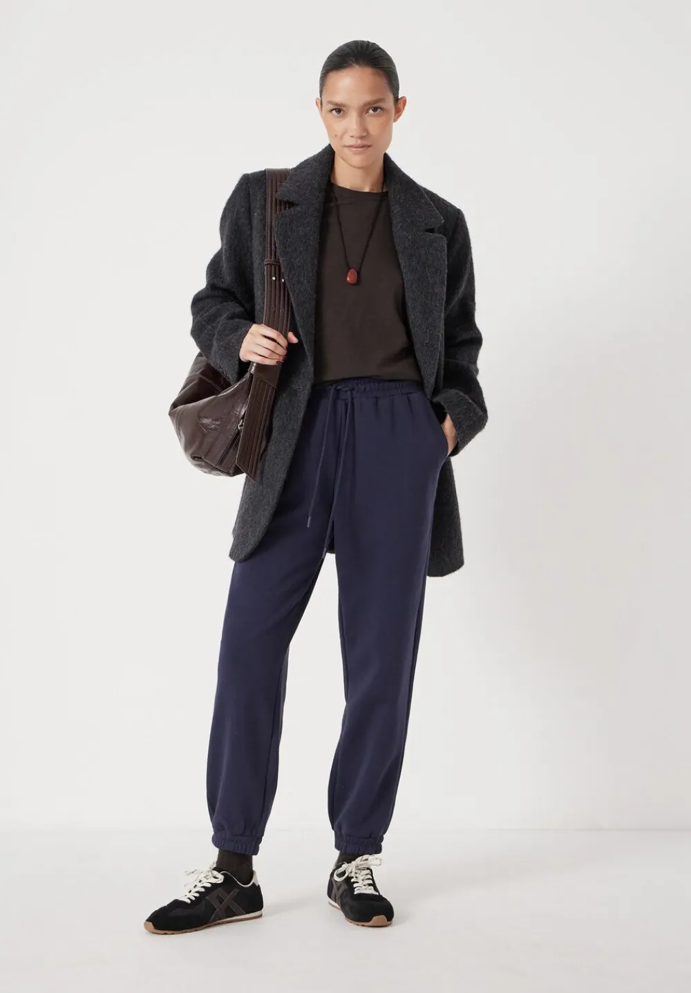 hush Joggers & Leggings|Trousers|Alyna Pocket Detail Joggers Navy