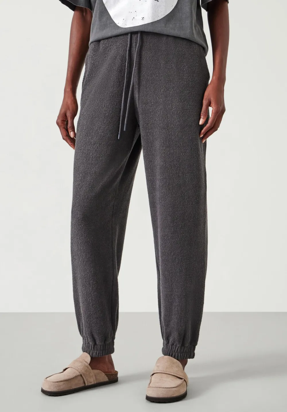 hush Joggers & Leggings|Trousers|Alyna Textured Joggers Washed Grey