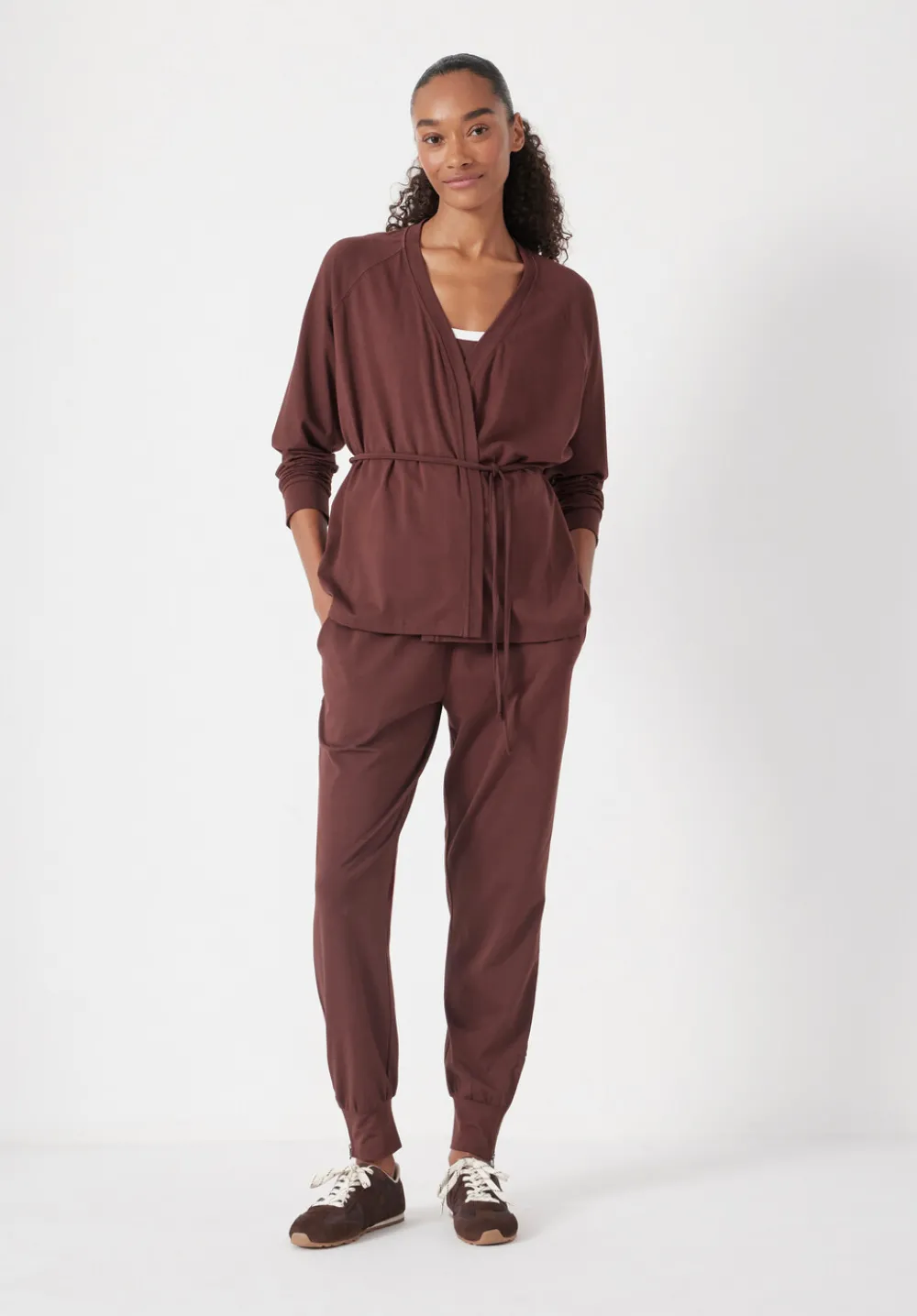 hush Tops & T-Shirts|Jumpers & Cardigans|Amie Edge to Edge Cardigan Rum Raisin