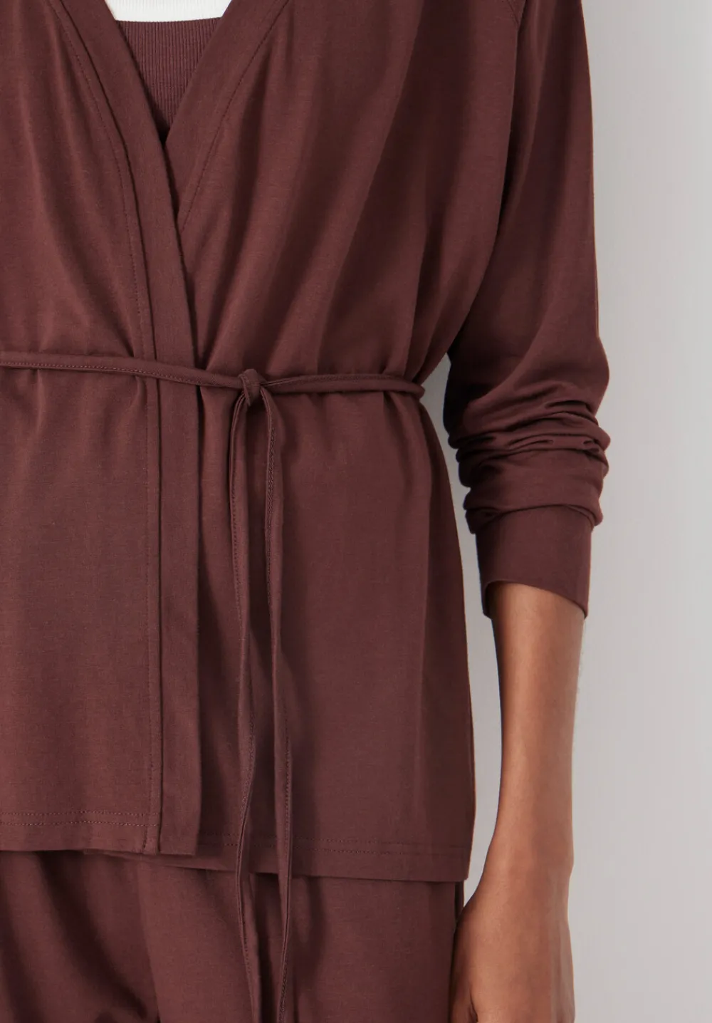 hush Tops & T-Shirts|Jumpers & Cardigans|Amie Edge to Edge Cardigan Rum Raisin
