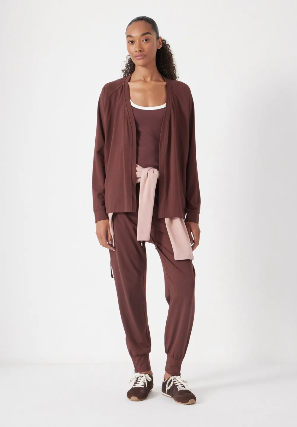 hush Tops & T-Shirts|Jumpers & Cardigans|Amie Edge to Edge Cardigan Rum Raisin