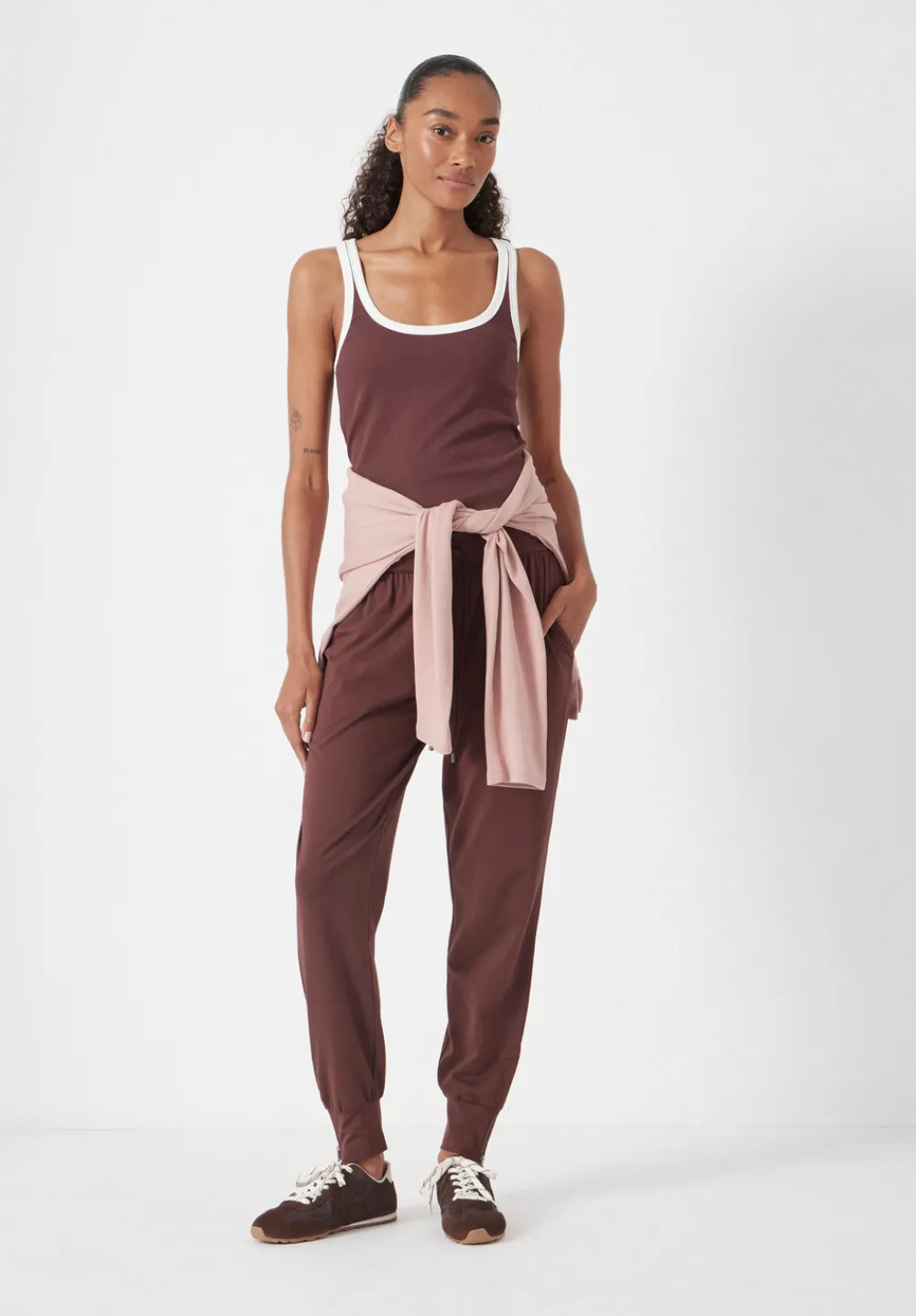 hush Joggers & Leggings|Trousers|Amie Joggers Burgundy Brown