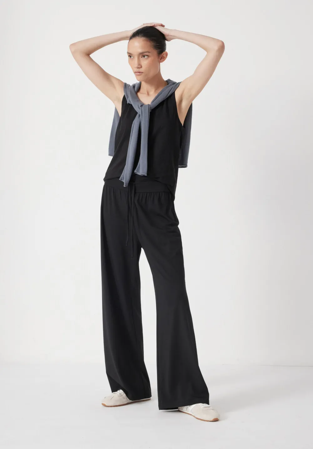 hush Joggers & Leggings|Trousers|Amie Wide Leg Joggers Black