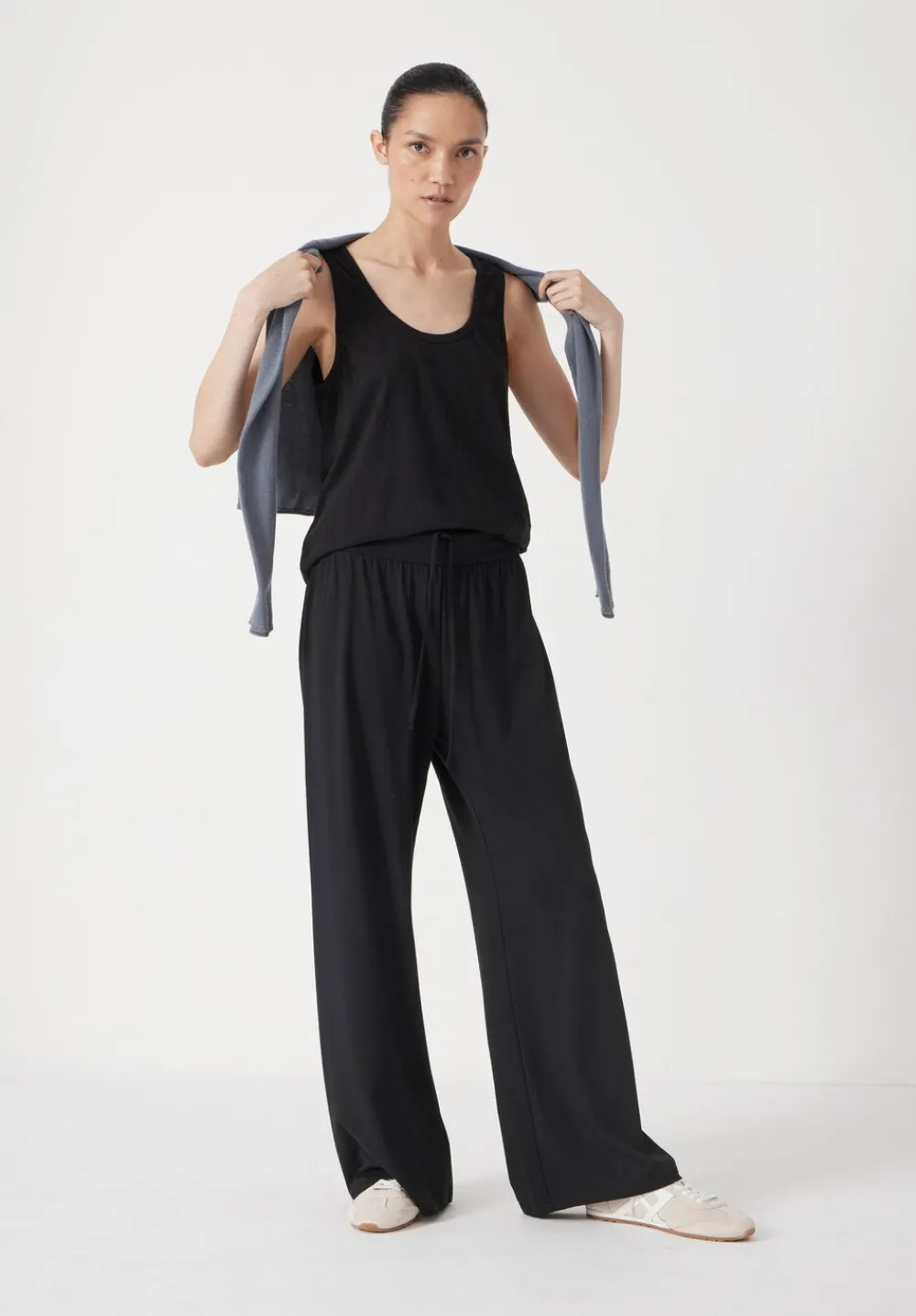 hush Joggers & Leggings|Trousers|Amie Wide Leg Joggers Black