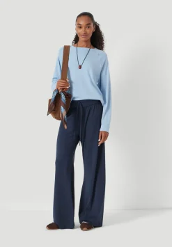 hush Joggers & Leggings|Trousers|Amie Wide Leg Joggers Midnight Navy