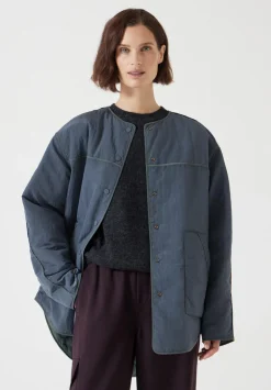 hush Jackets & Coats|Anya Reversible Quilted Liner Khaki Grey