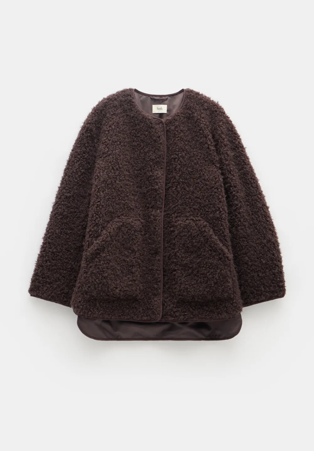 hush Jackets & Coats|Anya Teddy Jacket Chocolate
