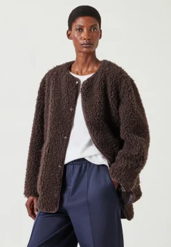 hush Jackets & Coats|Anya Teddy Jacket Chocolate