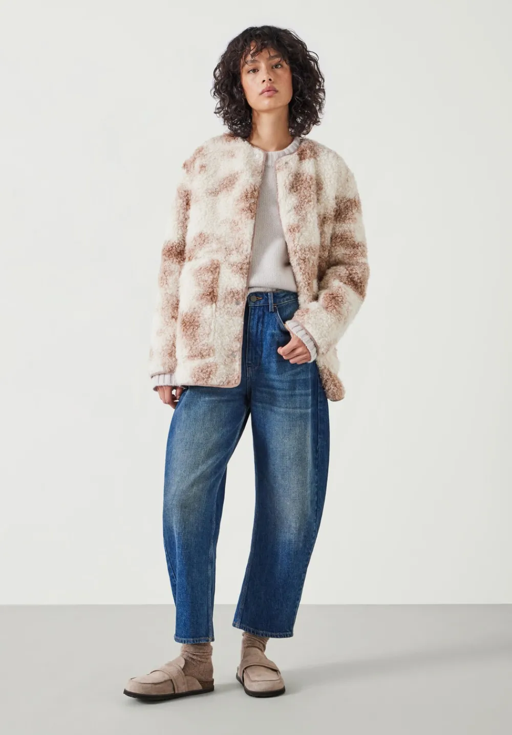 hush Jackets & Coats|Anya Teddy Jacket Neutral Beige
