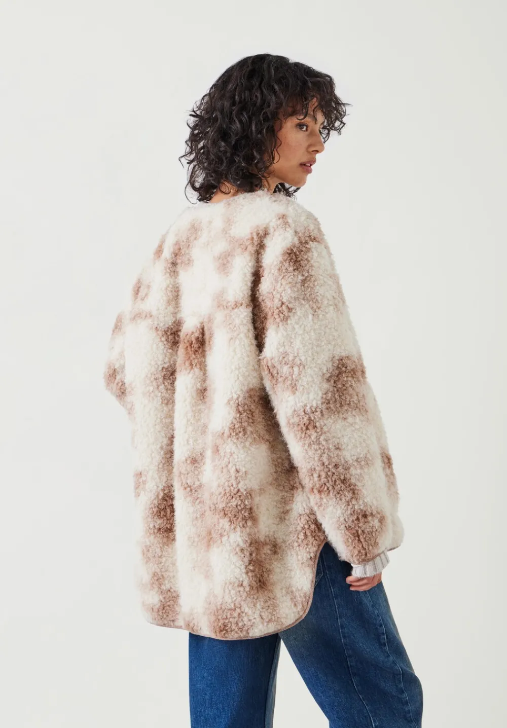 hush Jackets & Coats|Anya Teddy Jacket Neutral Beige