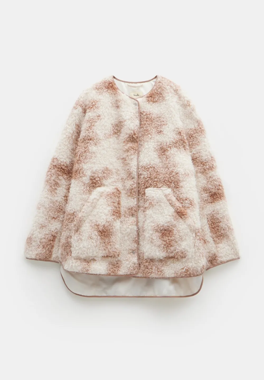 hush Jackets & Coats|Anya Teddy Jacket Neutral Beige