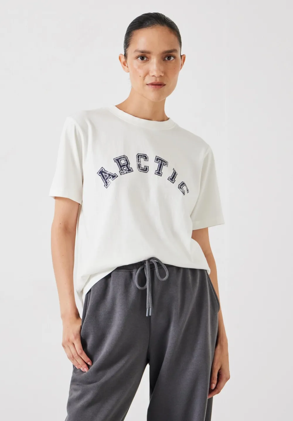 hush Tops & T-Shirts|Arctic Graphic T-Shirt White