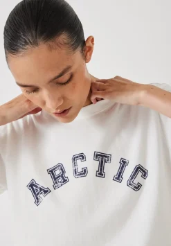 hush Tops & T-Shirts|Arctic Graphic T-Shirt White