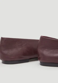 hush Flats|Sandals|Asymmetric Leather Ballet Flats Wine Red
