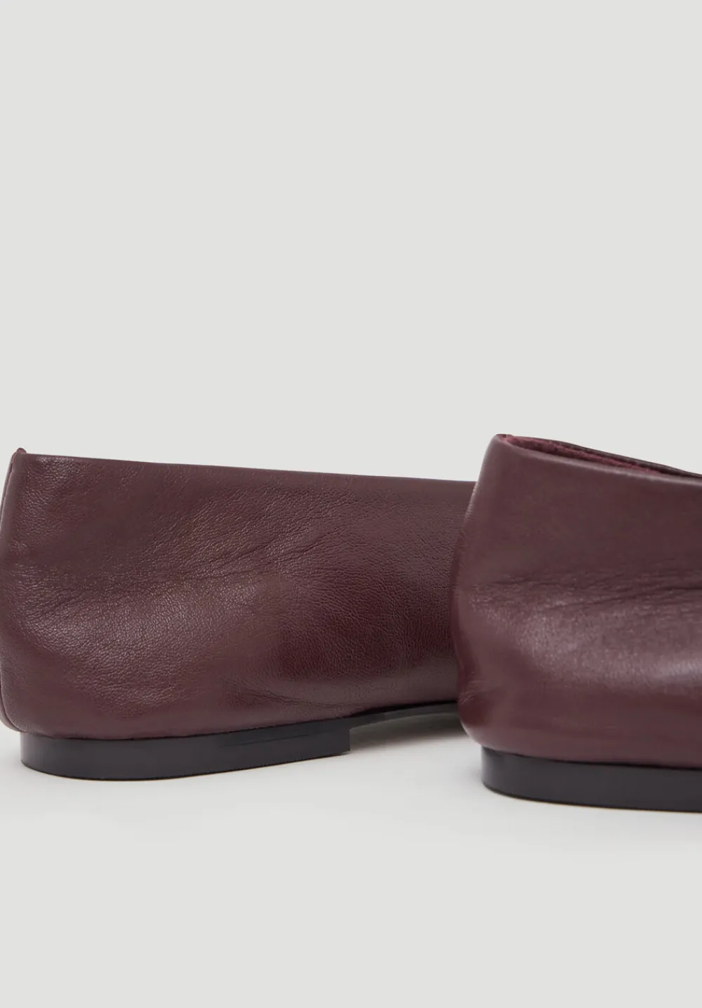 hush Flats|Sandals|Asymmetric Leather Ballet Flats Wine Red